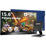 Ingnok Portable Monitor,15.6 Inch FHD 1080P Laptop Screen Extender for Laptop,Mac,mini PC, Xbox PS4/5,USB-C Plug & Play,HDMI,with Adjustable Stand&Speaker,Ideal for Travel &Office