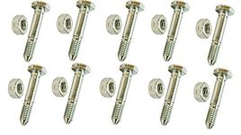 10 Pack, Shear Pins (Bolts) and Nuts, Replaces Ariens 532005, 53200500, 05907100