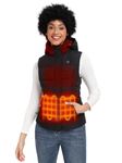 ORORO Women's Heated Down Vest with Battery and Detachable Hood, Heating Vest with 800 Fill Power Down (Charger Not Included) (Black, M)