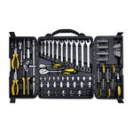 Stanley STMT81243 110-Piece High Quality Multi-Toolkit containing Pliers, Spanners, Drivers, Sockets, Bits, Wrenches & Ratchets for Home, DIY & Professional Use, 1 Year Warranty, Yellow & Black