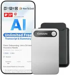 Comulytic Note Pro AI Voice Recorder, Unlimited Transcribe & Summarize, One Tap Recording Device with AI Note Taking, Support 113 Languages, 64GB, Audio Recorder for Calls, Meetings, Lectures, Silver