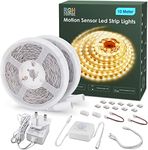 RGH LIGHTING Motion Sensor Led Strip Lights 10 Meters, Led Light Strip Day or Night Motion Activated 2 Modes Led Tape Lights Full Kits for Cabinet Kitchen Living Room Bedroom Stair Decor