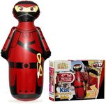 INFLATABLE DUDES Ninja 47 Inches -Kids Punching Bag | Already Filled with Sand| Bop Bag | Premium Inflatable Toy | Party Games - Indoor Outdoor- | Bounce-Back Action | Punching Bag for Kids- (Sam)