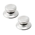 uxcell 2pcs Stainless Steel Lid Knobs Pots Cover Grip Lids Replacement Heat Resistance Knob Handle for Kitchen Cookware Cover