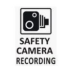 4 x SAFETY CAMERA Recording-BLACK onto CLEAR-WINDOW Stickers-Vehicle Security Warning Dash Cam Signs-CCTV,Car,Van,Truck,Taxi,Mini Cab,Bus,Coach,Protection,Secure,Deterrent,Notice,60x87mm,Protect