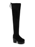 JM LOOKS Over Knee High Womens Boots, Block Heel Stylish Long Boots For Womens & Girls, Black, Size_8