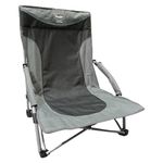 Vanilla Leisure Beach Chairs Low Folding Lightweight - Ultra Compact & Portable Beach Chairs For Adults - For Picnic, Festival, Camping & More - High Back Seat, Foldable & Reclining Lounge Chairs