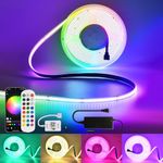 INDARUN RGBW Cob Led Strip Light 10m, 24V 8A 10m RGBW WiFi Led Strip Set with APP & Remote Control, 672LEDs/Meter 10m Led Tape Light Kit for Home Decoration, Compatible with Alexa/Google Home