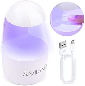SAVILAND Mini Nail Lamp – Gel X LAMP, Mini U V Light for Nails Portable Nail Lamp Easy to Carry Quick Nail Dryer Curing Nail Art Gel Nail Polish for Salon Home DIY Manicure