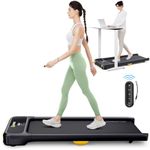 UREVO Walking Pad 2 in 1 Under Desk Treadmill, 2.5HP Low Noise Walking Pad Running, Portable Walking Pad Treadmill with Remote Control, LED Display