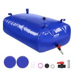 VEVOR 330L/87 Gallon Water Storage Bladder, RV Water Tank, 1000D Blue PVC Collapsible Water Storage Containers, Large Capacity Soft Water Bag, Portable Water Bladder, Fire Prevention, Camping