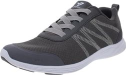 Vionic Women's Agile Shay Leisure Sneakers - Supportive Walking Shoes That Include Three-Zone Comfort with Orthotic Insole Arch Support Grey and Blue 6.5 Wide