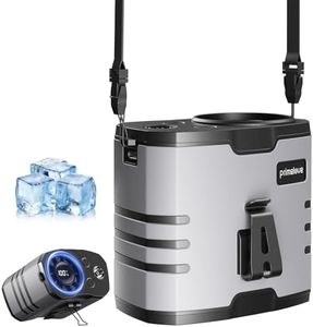 Primelove Portable Waist Fan 10000mAh Rechargeable, Clip on Belt Fan With 10 Speeds 16000PRM Strong Airflow, Hands-Free Hanging Neck Fan, Long-Lasting Cooling for Camping, Hiking, Outdoor,Jobsite,Grey