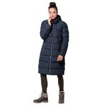 Jack Wolfskin Women's Crystal Palace Down Puffer Long Jacket, Midnight Blue, Medium