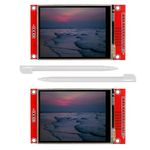 XIITIA 2pcs 2.8" SPI TFT LCD Display Touch Panel ILI9341 240x320 TFT LCD Touch Screen Shield 5V/3.3V STM32 Display Module SPI Serial with Touch Pen
