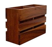 Serenz Cutlery Holder Wooden Kitchen Utensil Holder Wooden Cutlery Holder Storage Box Multipurpose Stand