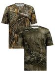 Realtree Men's 2 Pack Short Sleeve Performance Tees, Realtree Edge/Realtree Excape, X-Large