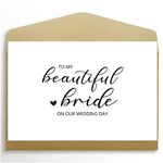 Goroar To My Beautiful Bride on Our Wedding Day card, Bride Wedding Day Card, Card for Bride