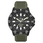 Timex Expedition Gallatin 44mm Green Dial Green Silicone Strap Sport Watch TW4B25400