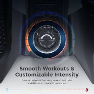 Sunny Health Smart Under Desk Elliptical – Compact Fitness Machine