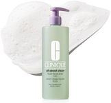 Clinique 3-Step All About Clean Liquid Gentle Facial Cleanser Soap For Dry Combination Skin | Type 2, 13.5 Fl Oz
