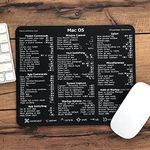 SYNERLOGIC (M1+Intel) Ultimate Mac OS Keyboard Shortcut Reference Guide v2.0 Mouse Pad - Premium Laminated Non-Slip Rubber (Black)