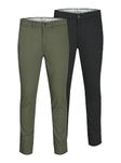 Jack & Jones Men's Jjimarco Jjdave Sa 2 Pack Trouser, Black, 30W / 30L