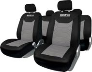 SPARCO SPC1016GR Universal Seat Covers, Black/ Grey