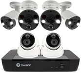 Swann Camera 4K Ultra HD NVR Security System - 8 Channel 2TB HDD, 4 Bullet & 2 Dome Cameras,Night Vision,Facial Recognition, IP66 Weatherproof - Advanced Surveillance for Home & Business