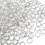 TOAOB 1000pcs Open Jump Rings Silver Tone Jewellery Findings Jewelry Connector Rings 4mm for Jewelry Making