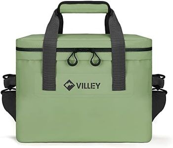 VILLEY Cooler Bag, 30 Cans Insulated Soft Cooler Bag, Large Beach Cooler with Removable Shoulder Strap, Keep Cold/Keep Fresh/Keep Warm, Portable Soft Sided Cooler for Camping Trip Picnic, 20L