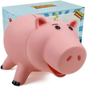 Queentas Tirelire Enfant Cochon Toy Story Hamm Tirelires décoratives Billet et Piece Tirelire Cadeau Enfant Garcon Fille (Couleur:Rose)