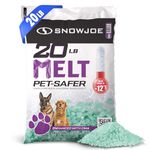 Snow Joe Snow & Ice Melter, Fast-Acting Pellets, Calcium Magnesium Acetate Formula, 20 Lb Bag - Deicer/Ice Remover for Driveway, Concrete, Sidewalk & Outdoor Spaces