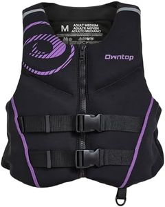 Owntop Neoprene Swim Vest Adult, Kayak Vest for Men Women, Swimming Jacket with Reflective Strips Water Sport Jackets for Canoeing, Kayaking, Paddleboarding (Purple, M)
