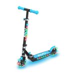 EVO Light Blast Light Up 2 Wheeled Scooter | Kids Push Scooter With Adjustable Handle Height | Easy Fold Mechanism Kick Scooter For Boys And Girls| Kick Scooter For Kids Ages 5-12 (Blue)