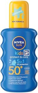 NIVEA SUN Kids SPF 50+ Coloured Sunscreen Spray, 200ml – Fast-Absorbing, No White Cast