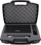 CASEMATIX Travel Carry Case for Epson Workforce WF-100 Wireless Mobile Printer T215 Ink Cartridges Power Adapter Cables and More Accessories