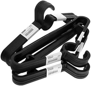 Ikea SPRUTTIG - Perchas ligeras de plástico, color negro, 39 cm, juego de 30