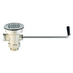 T&S Brass B-3950 Twist Waste Valve with Drain Adapter, Chrome