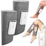 2PCS Zurafit Heated Leg Massager for Circulation and Pain Relief, Rechargeable Leg Massager with Heat, Foot Knee Massager Massage - Grey