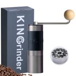 KINGrinder K2 Straight Handle Manual Coffee Grinder with 140 Adjustable Grinding Levels for Aeropress, French Press, Drip, Espresso, 20-25g Capacity