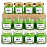 Pure Indian Candle Citronella & Camphor Scented Mini Glass Jar Candles (Pack of 12) | 7 Hr Burn Time | Hand Poured | Aroma Candles for Balcony & Outdoor Use