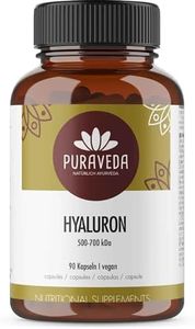 Hyaluronic Acid High Dosage (90 Capsules) 350 mg - 500-700kDa - Introductory Price - 90 Capsules for 3 Months - Highest dose - Purest Hyaluronic Acid - No Magnesia Stearate - Packed in Germany