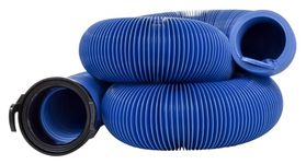 Valterra Products, Inc. D04-0121 20' Blue Standard Bulk Quick Drain with Straight Hose Adapter
