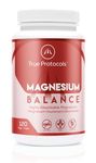 TRUE PROTOCOLS - Magnesium Balance - Magnesium Glycinate & Malate Chelates (100 mg) w/Vitamin B6 (2.5 mg) & Zinc (2.5 mg) - 120 Non-laxative & High Absorption Vegan Capsules - Bioavailable Caps For Optimal Muscle Function, Stress Relief & Sleep - 100% Non-GMO Chelated Supplement