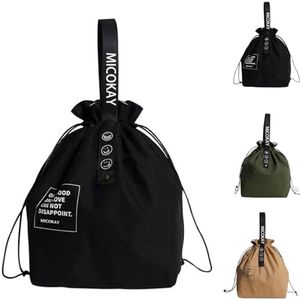 MICOKAY Reusable Lunch Bag for Men & Women Large Insulated Lunch Bag Waterproof Insulation Cooler Tote for Adults Work, Take Class or Picnic (Black)