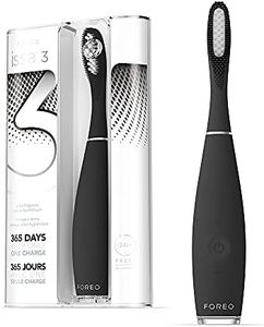 FOREO ISSA 3 Black, Rechargeable Electric Ultra-Hygienic Sonic Toothbrush with Silicone & PBT Polymer Bristles