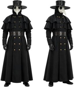 YAFINMO Unisex Adult Plague Doctor Costume Halloween Cosplay Party Sets