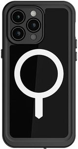 Ghostek Nautical Slim iPhone 15 Pro Max Waterproof Case - Built-in Screen Protector and Camera Protector, Compatible with MagSafe Accessories (6.7 Inch, Black)