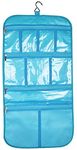 Premium Hanging Toiletry Travel Bag - Cosmetic, Jewelry, Toiletry & Accessory Storage Organizer Bag, Large Size, Various Compartments (Aquamarine)